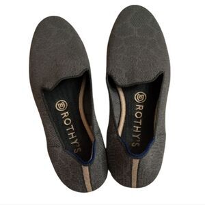 Rothys Safari Giraffe Loafers Green Flats Comfort Shoe 7.5